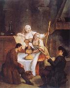 Pietro Longhi The Polenta oil painting artist